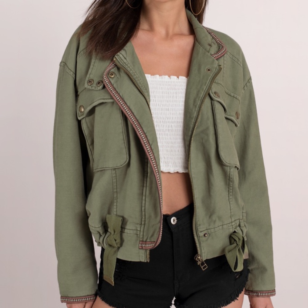 Free people flight line military jacket